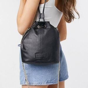 Urbancode real leather bucket bag